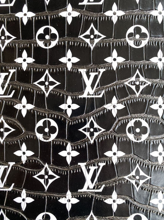 Black Crocodile Alligator Louis Vuitton LV for Custom Bag Repair - mingfabricstore