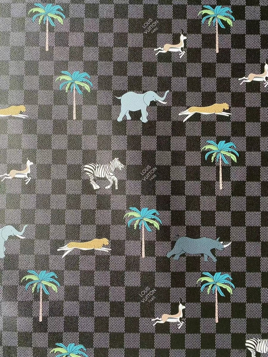 Black Damier Louis Vuitton Animal Bag Leather Handicraft Fabric - mingfabricstore