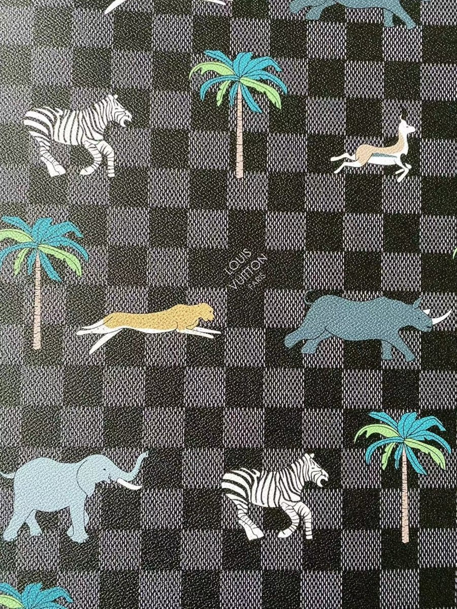 Black Damier Louis Vuitton Animal Bag Leather Handicraft Fabric - mingfabricstore