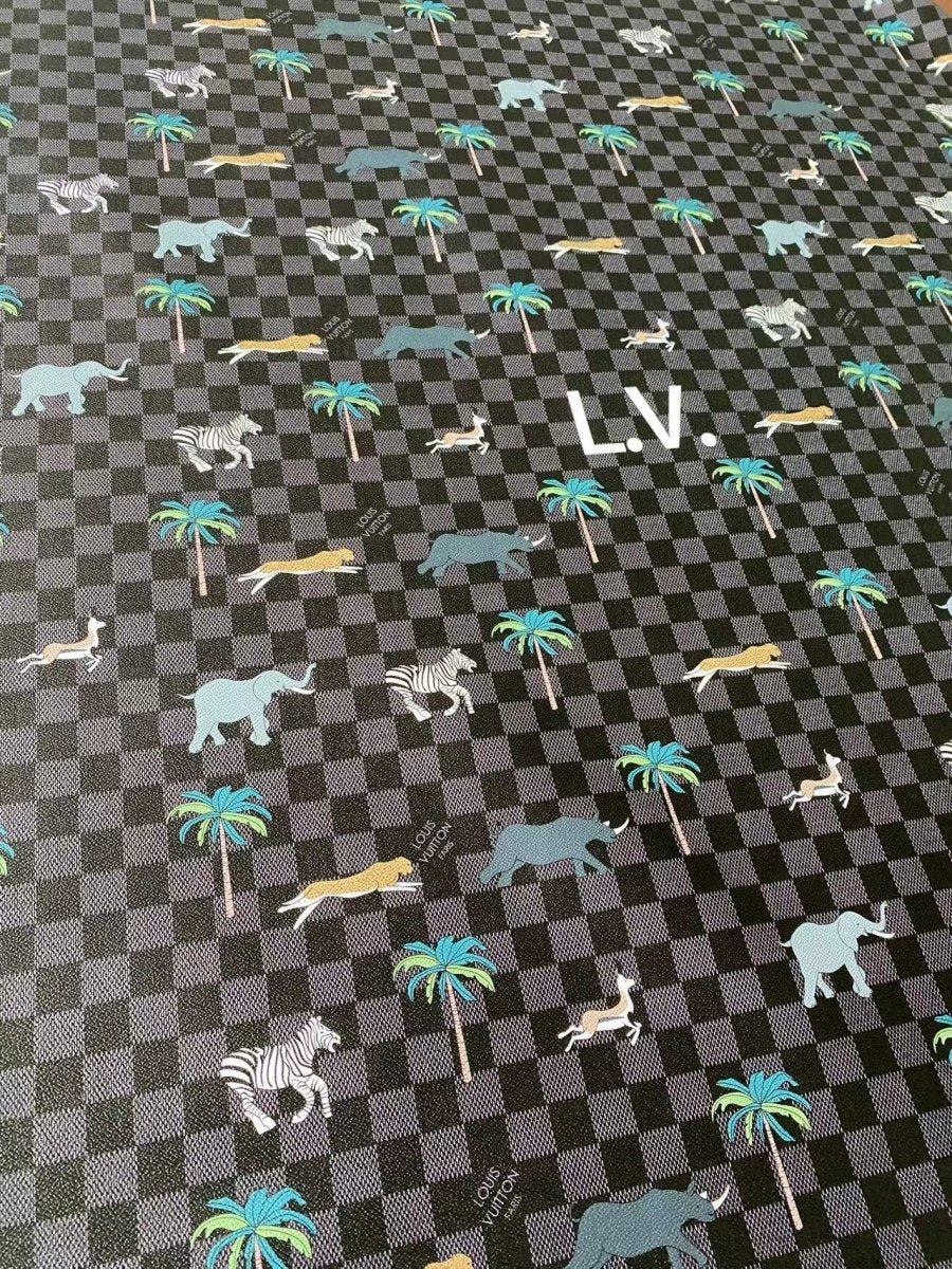 Black Damier Louis Vuitton Animal Bag Leather Handicraft Fabric - mingfabricstore