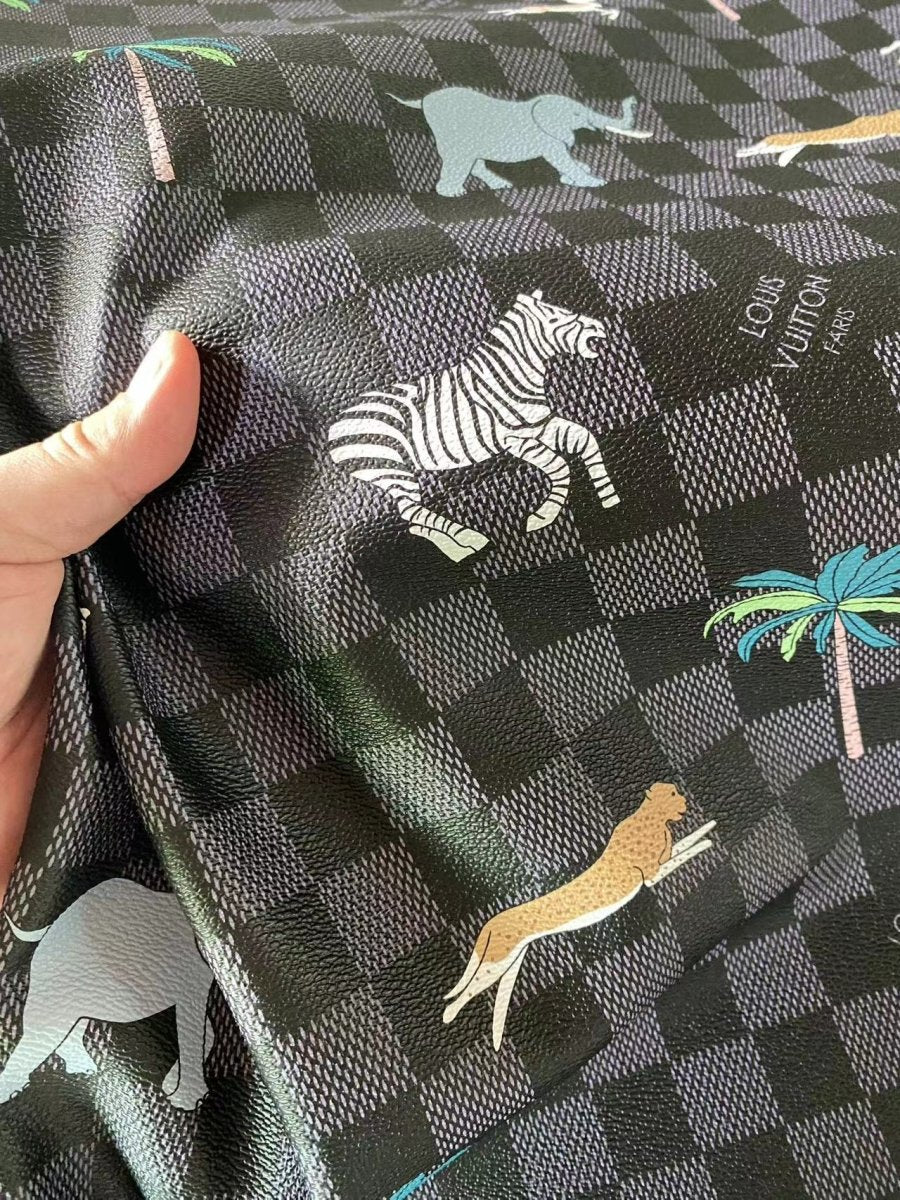 Black Damier Louis Vuitton Animal Bag Leather Handicraft Fabric - mingfabricstore