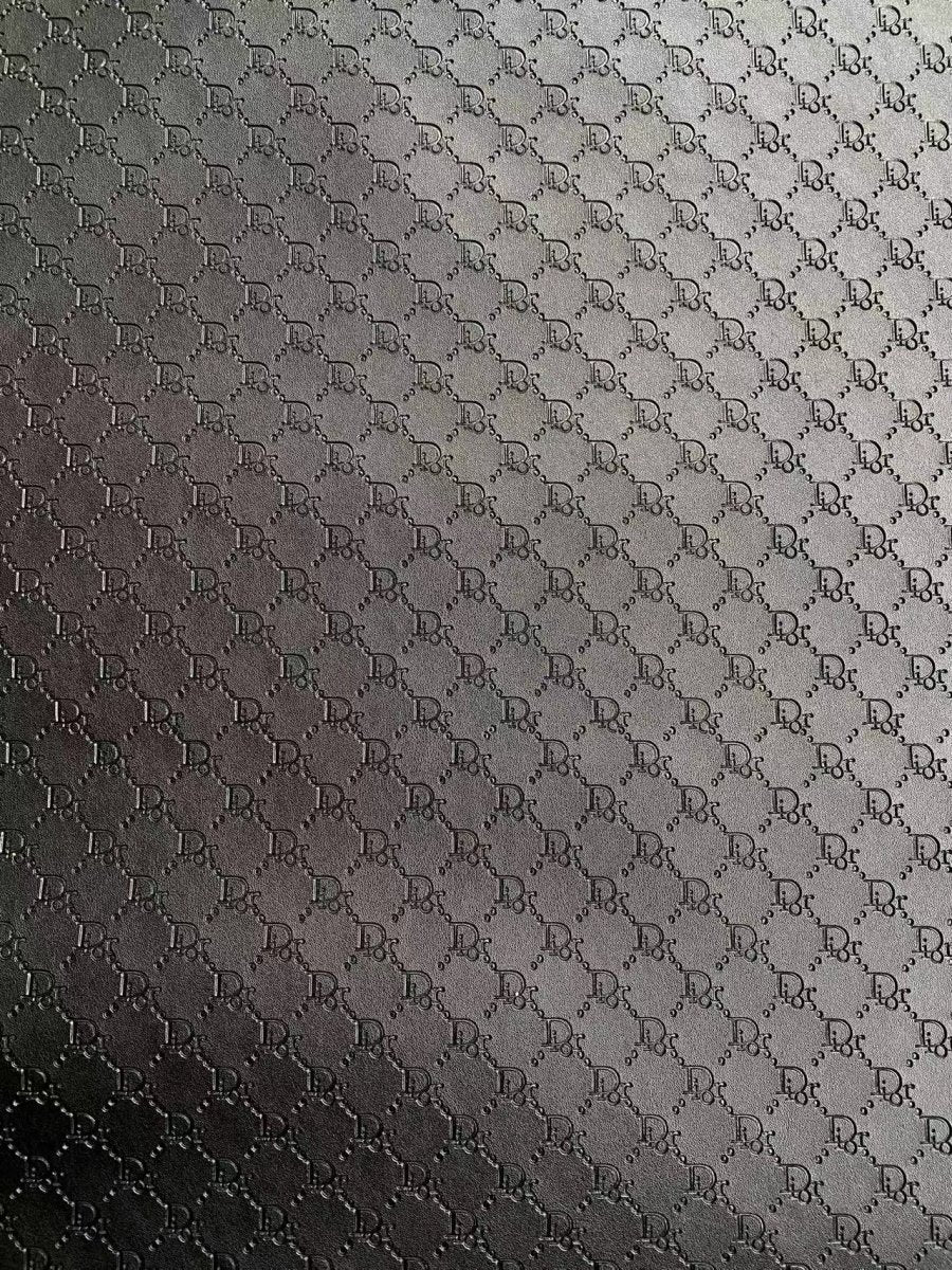 Black Dior Sneaker Leather Sheet Upholstery DIY Projects - mingfabricstore