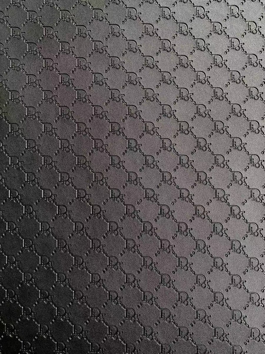 Black Dior Sneaker Leather Sheet Upholstery DIY Projects - mingfabricstore