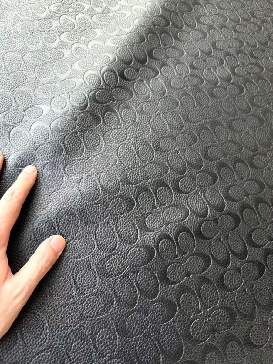 Black Embossed Soft Coach Vinyl for DIY Upholstery - mingfabricstore