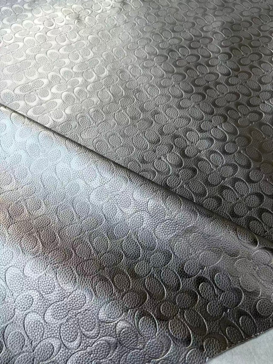 Black Embossed Soft Coach Vinyl for DIY Upholstery - mingfabricstore