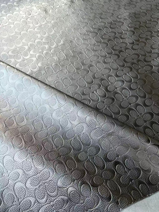 Black Embossed Soft Coach Vinyl for DIY Upholstery - mingfabricstore