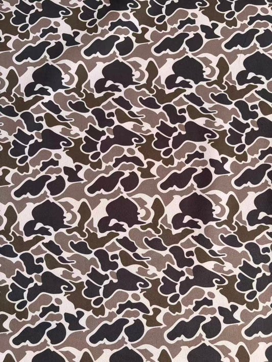Black Grey Camo Stretchy Suede for DIY Car Headliner Upholstery Projects - mingfabricstore