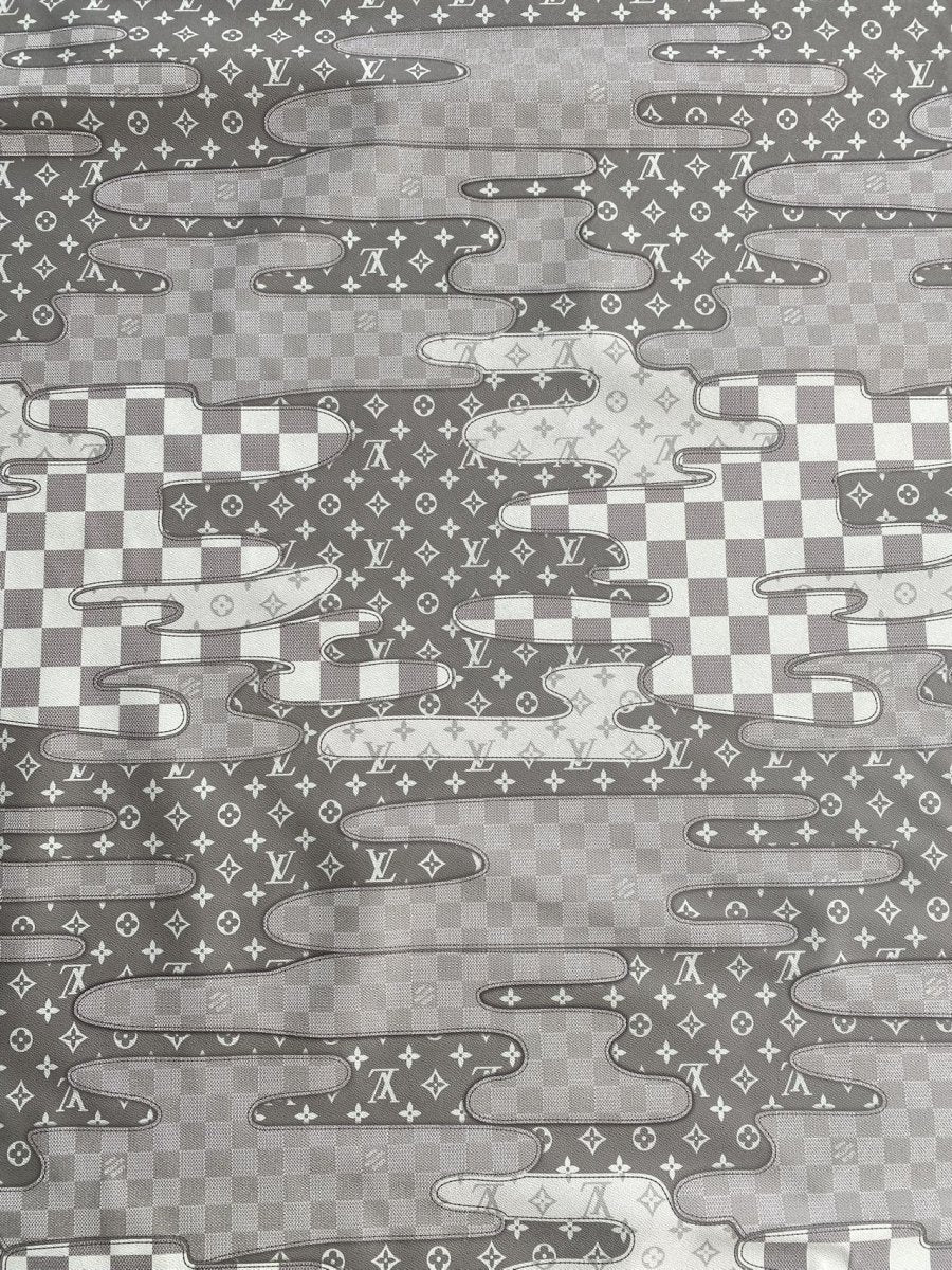 Black Grey Louis Vuitton Bag Leather for Custom DIY Projects - mingfabricstore