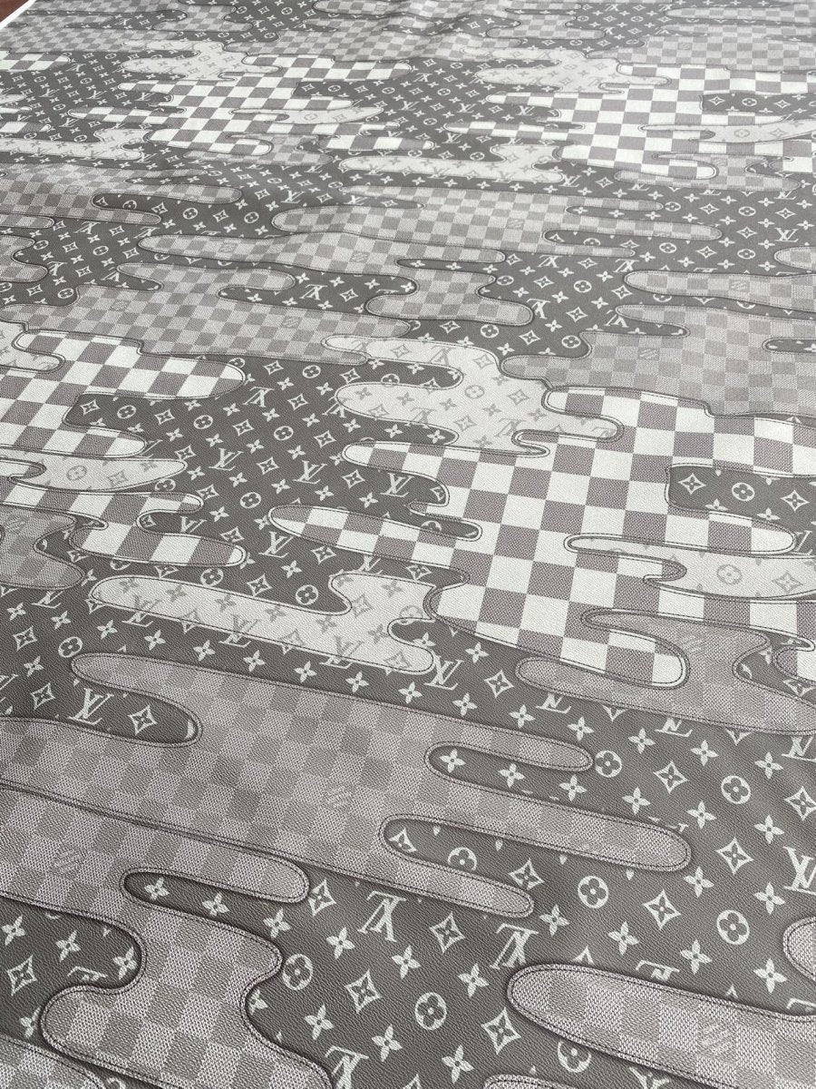 Black Grey Louis Vuitton Bag Leather for Custom DIY Projects - mingfabricstore