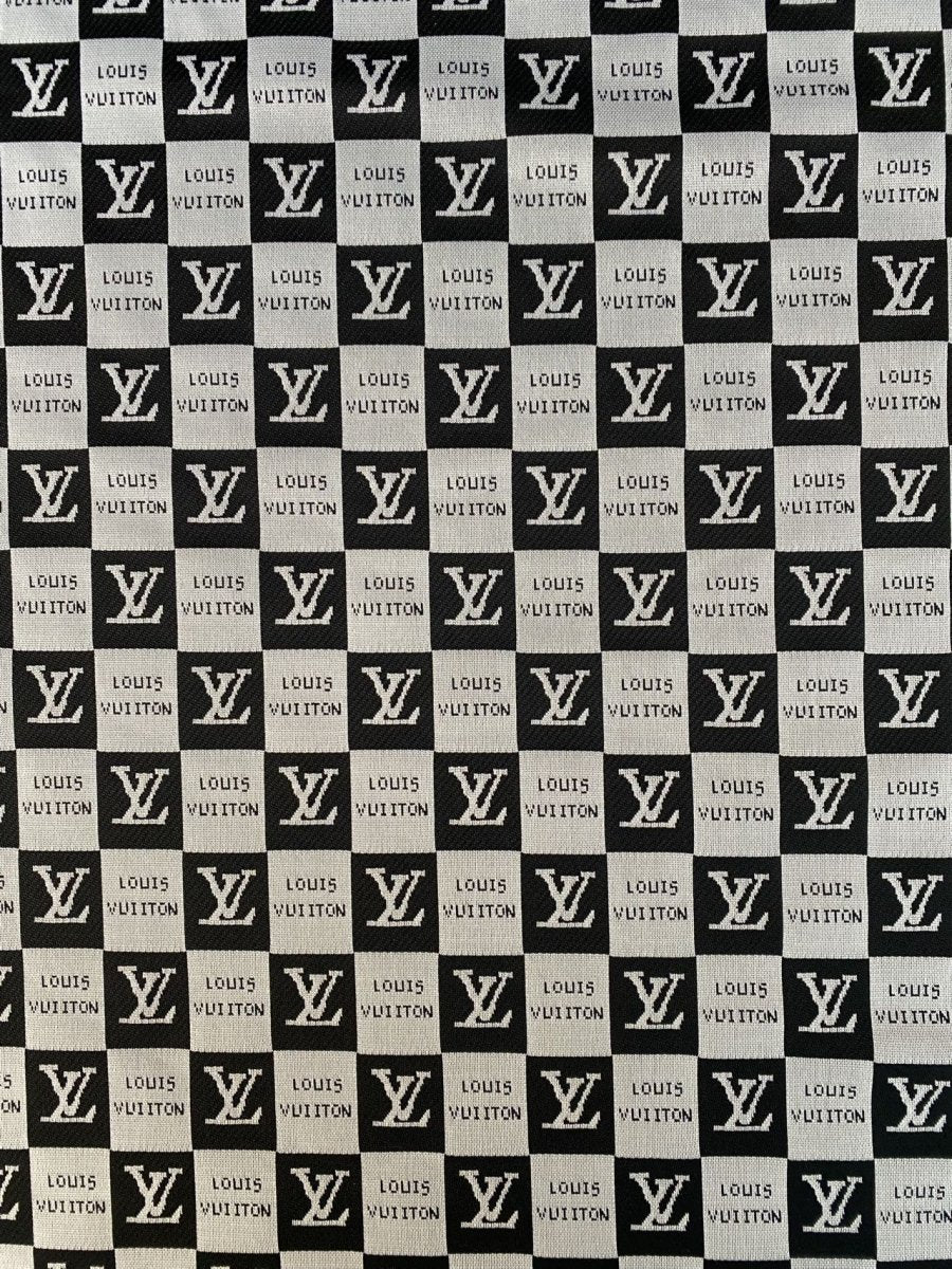 Black Louis Vuitton Knitted Stretchy Fabric for Clothing Bespoke - mingfabricstore