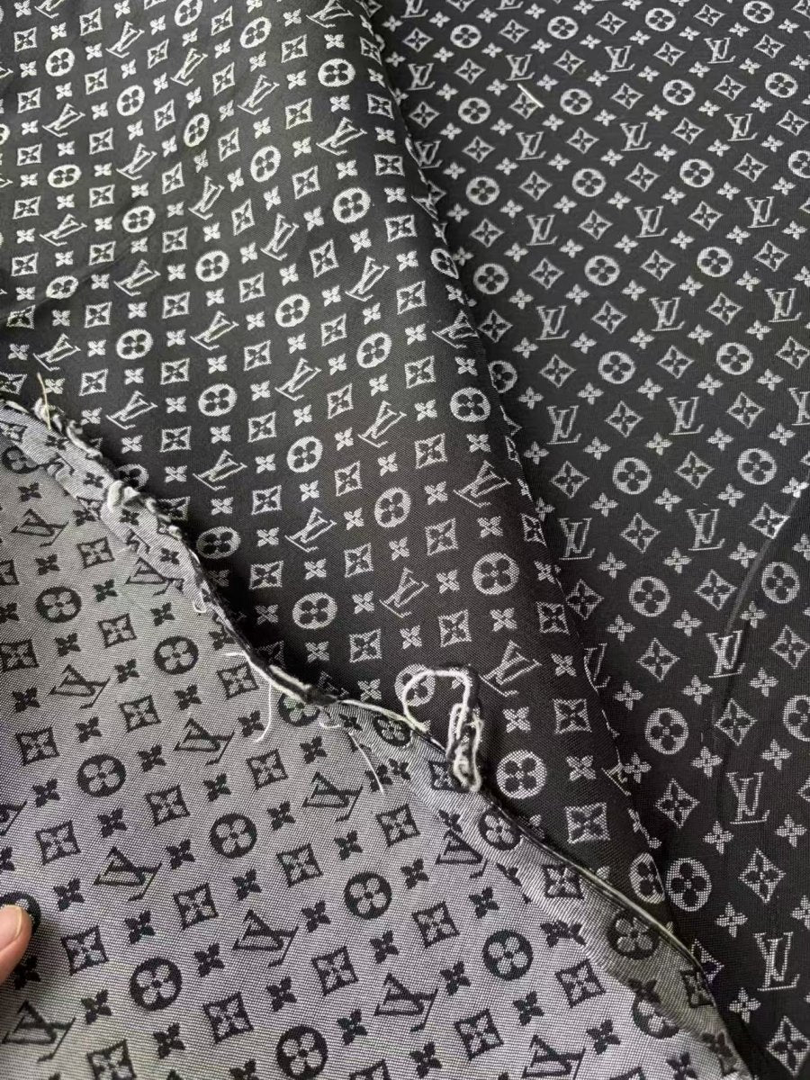 Black Louis Vuitton Sewing Fabric Tailoring Projects - mingfabricstore