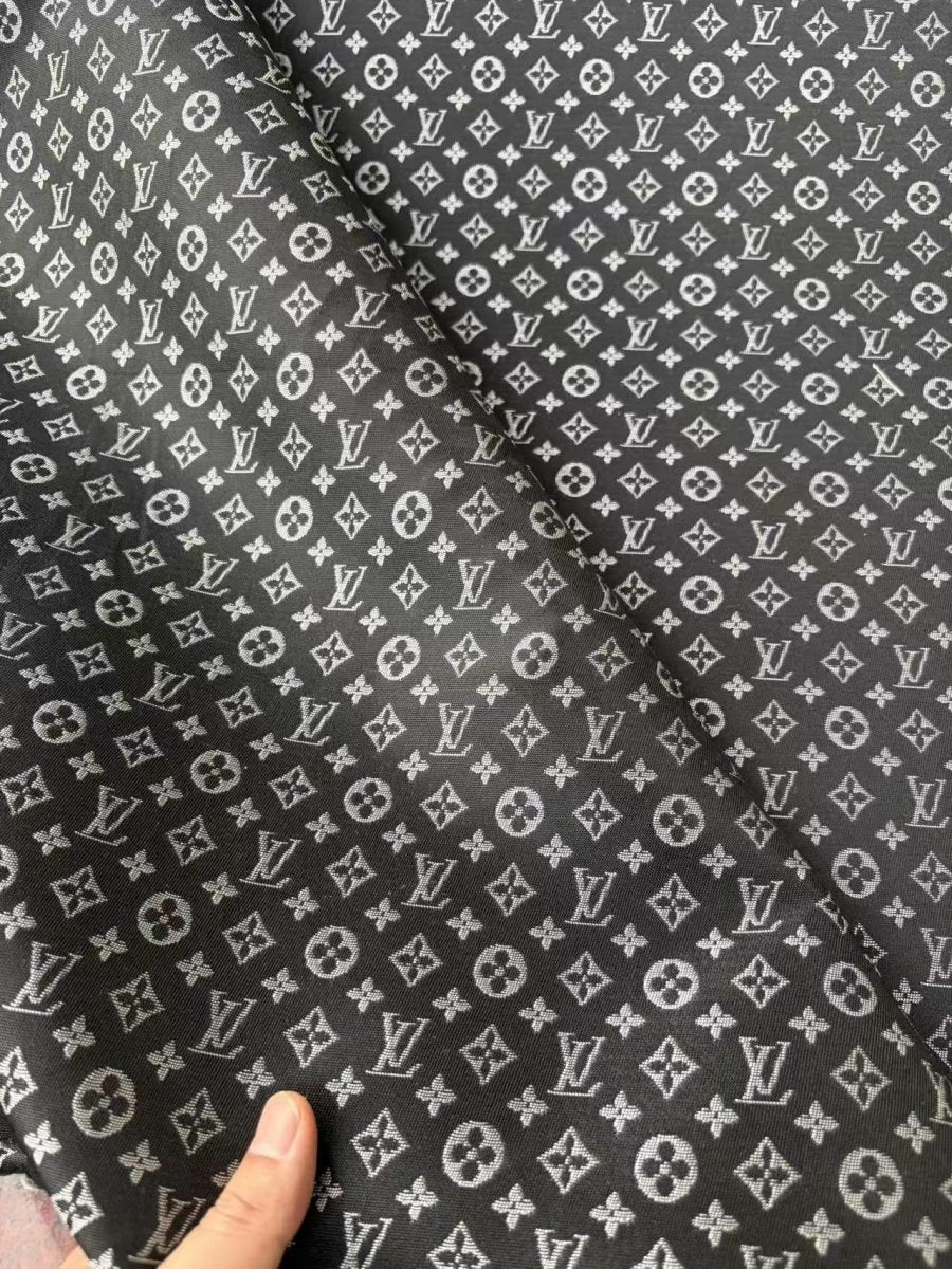 Black Louis Vuitton Sewing Fabric Tailoring Projects - mingfabricstore