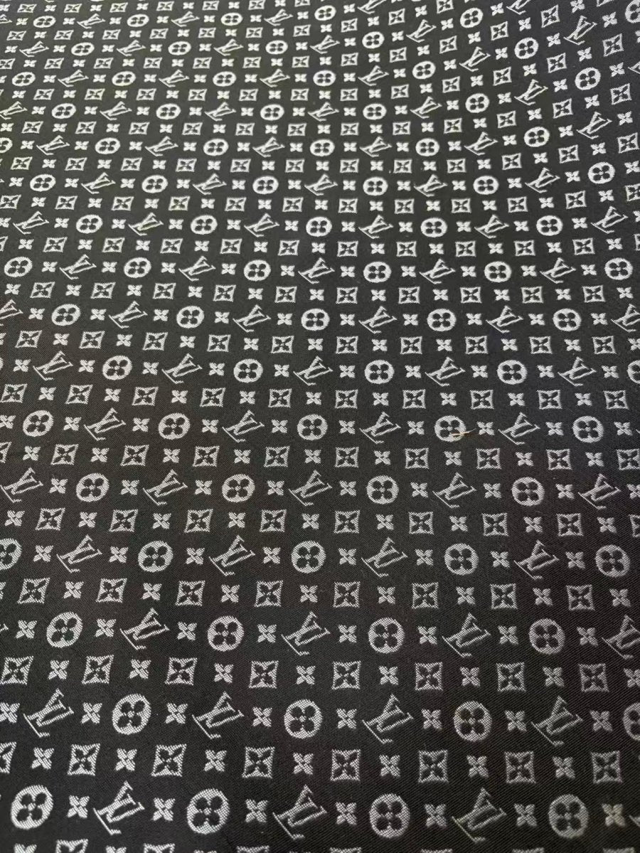 Black Louis Vuitton Sewing Fabric Tailoring Projects - mingfabricstore