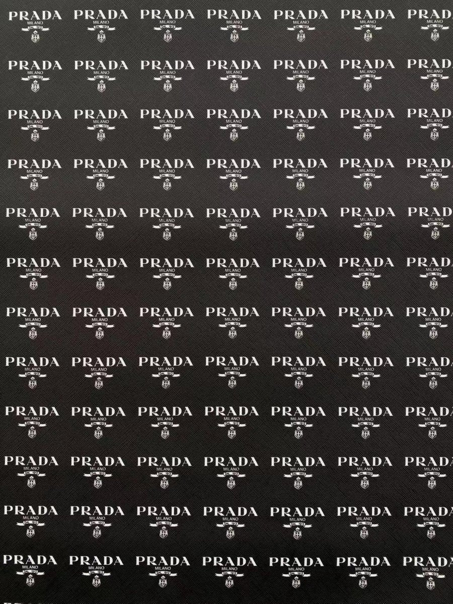 Black Prada Custom Faux Leather Sheet Designer Fabric for DIY Sewing Projects - mingfabricstore