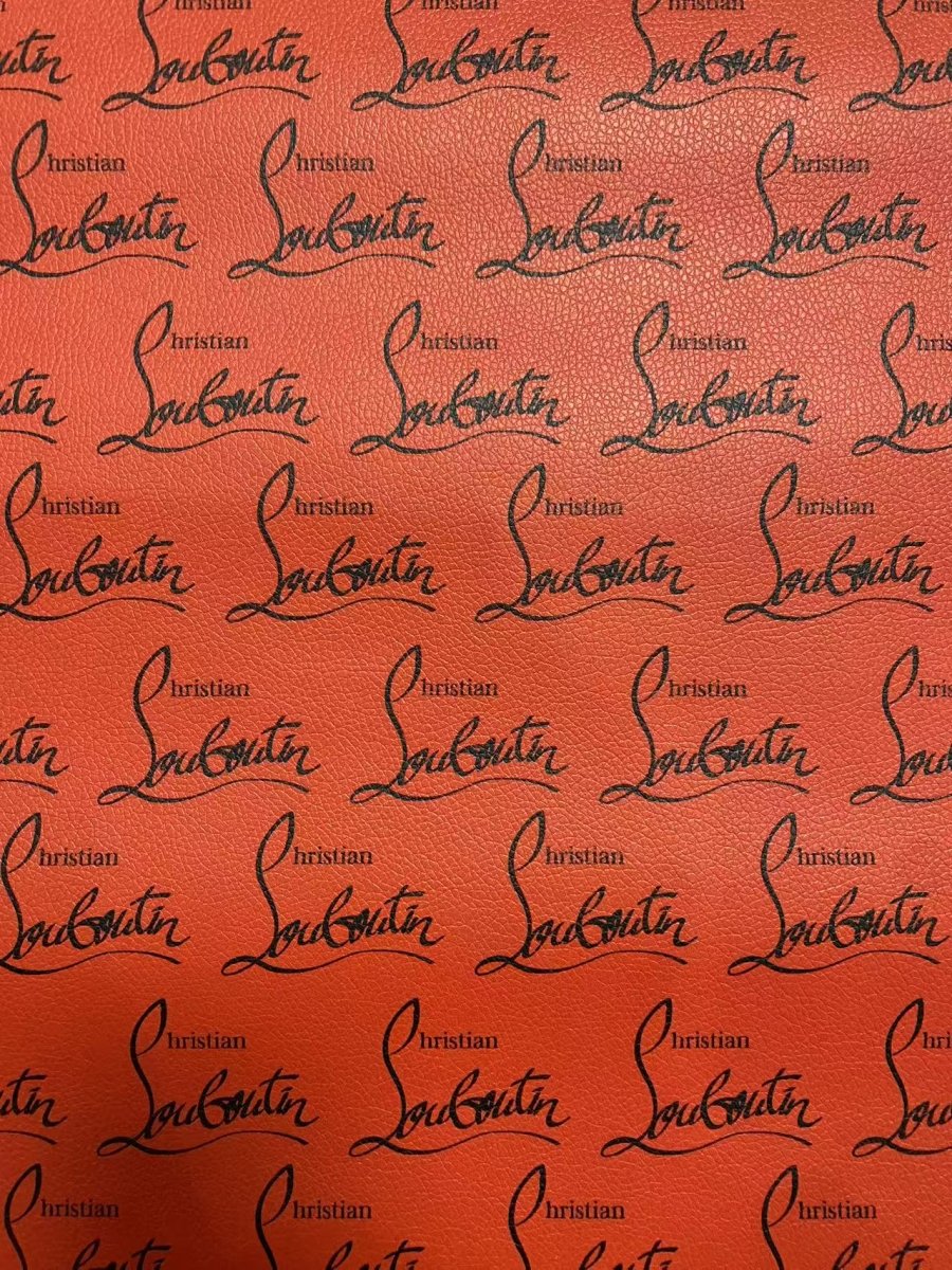 Black Red Christian Louboutin DIY Custom Faux Leather Sheet - mingfabricstore