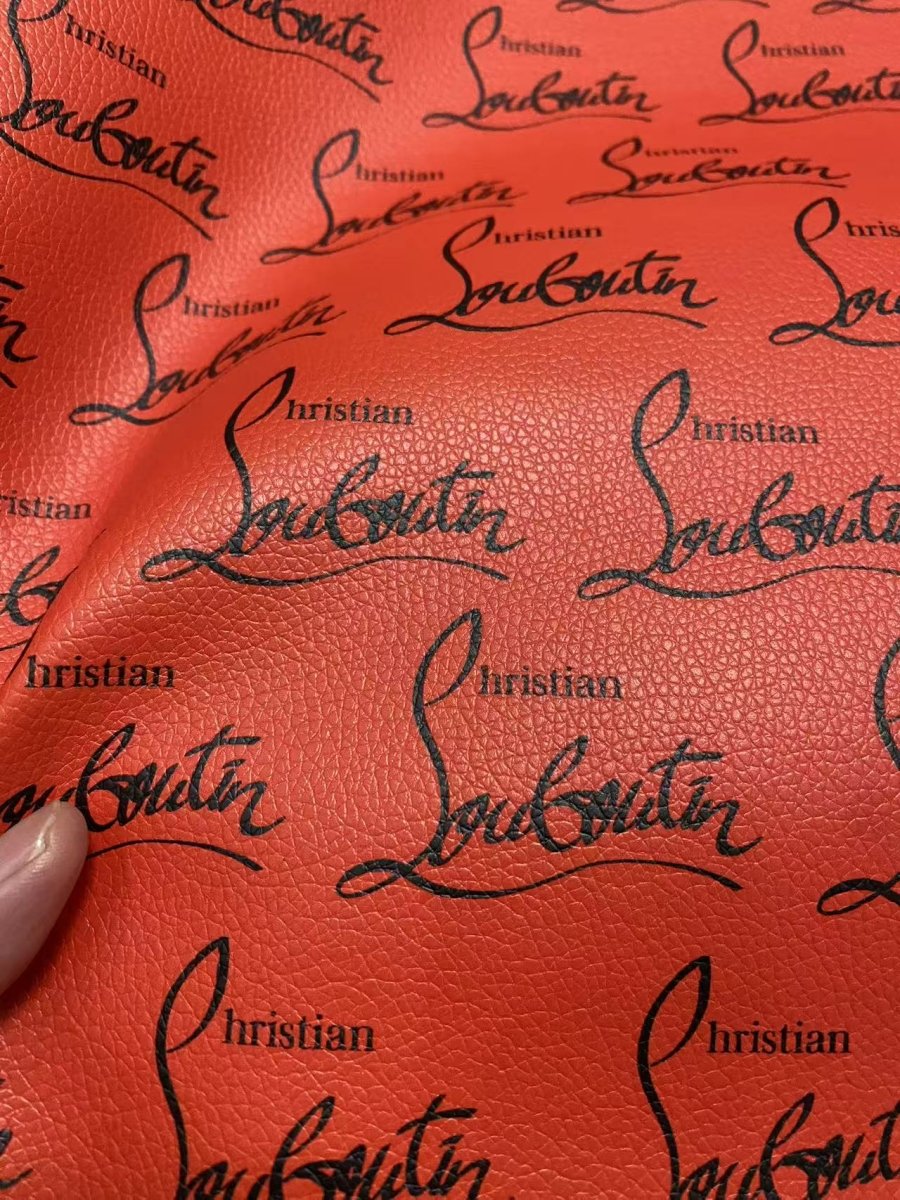 Black Red Christian Louboutin DIY Custom Faux Leather Sheet - mingfabricstore