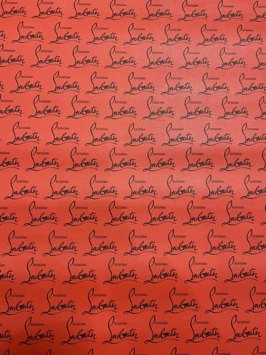 Black Red Christian Louboutin DIY Custom Faux Leather Sheet - mingfabricstore