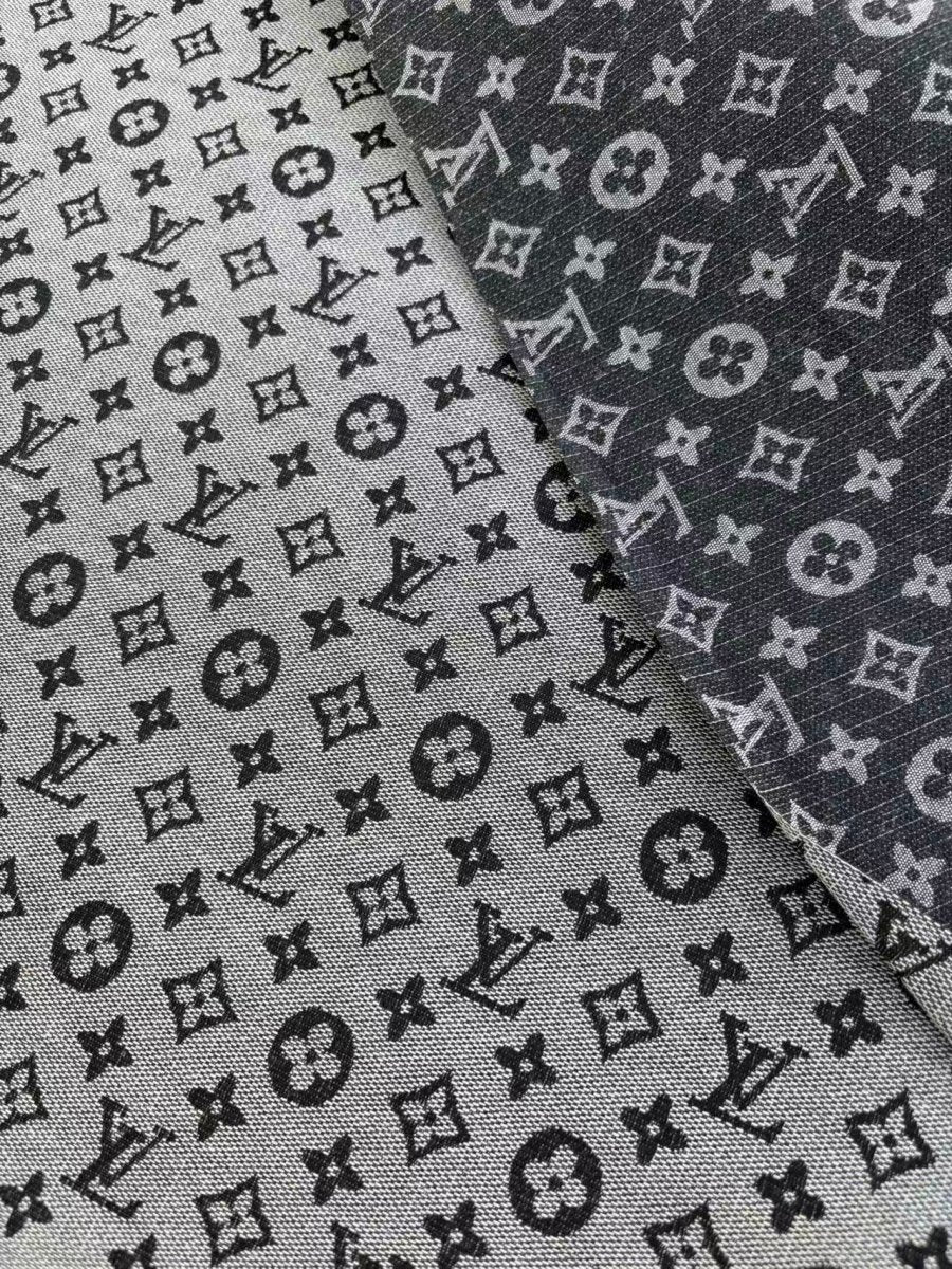 Black White LV Jacquard Fabric for Upholstery Sewing Projects - mingfabricstore