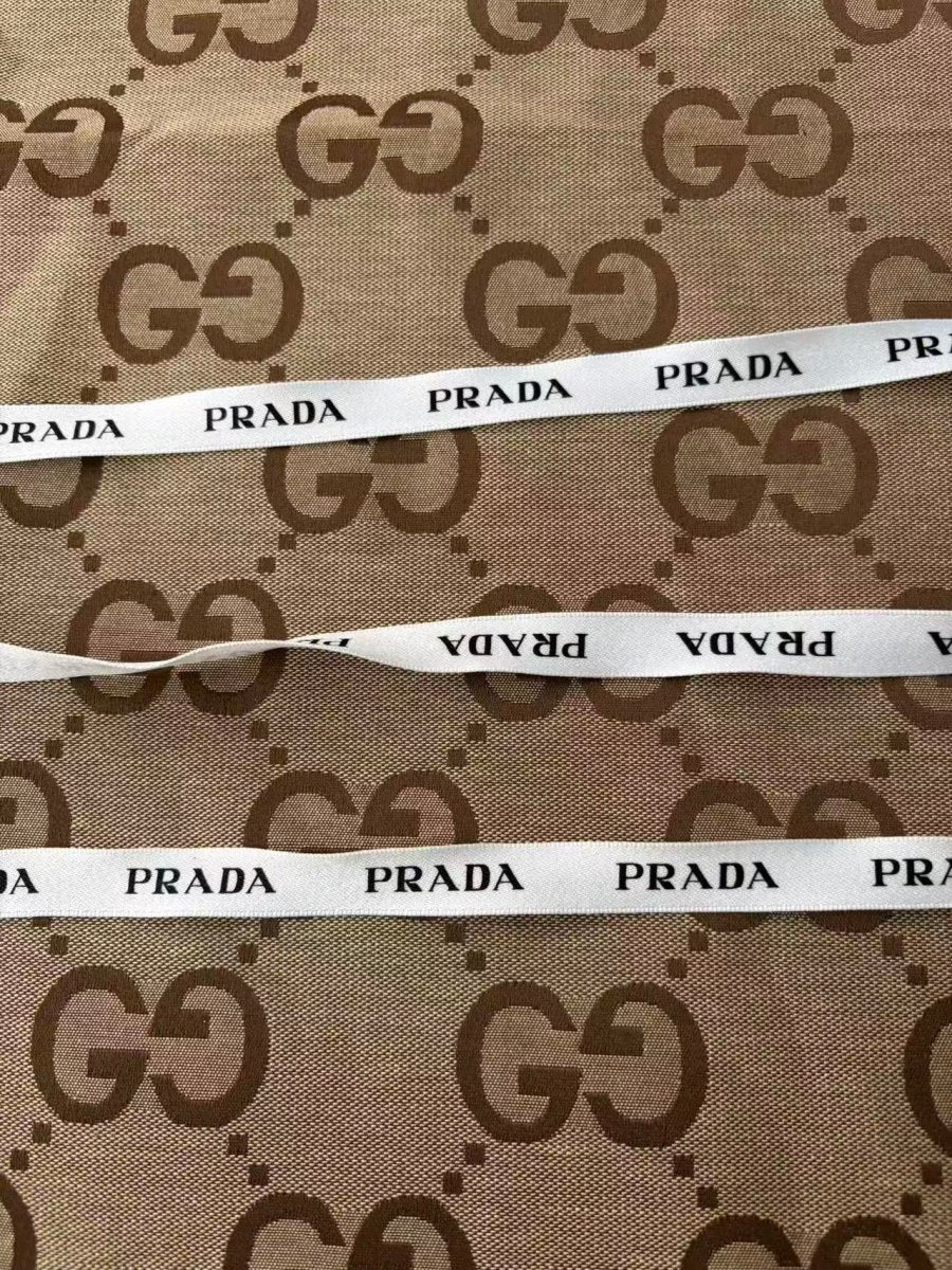 Black White Prada Ribbon for DIY Project Gift Wrap - mingfabricstore