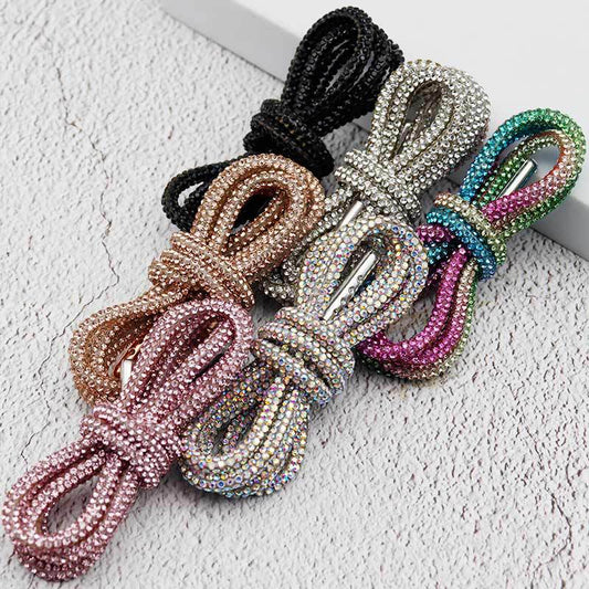 Bling Shiny Diamond Shoelace Custom Sneakers for AF1 DIY - mingfabricstore