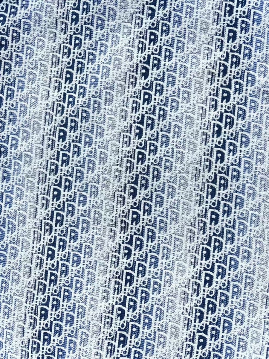 Blue Dior Jacquard Designer Fabric for Custom Bag DIY Projects - mingfabricstore