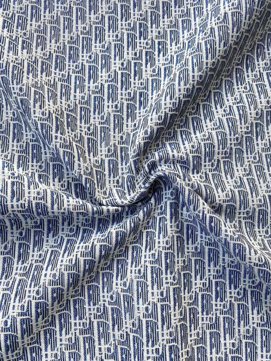 Blue Dior Sneaker Fabric for Custom Shoes Sewing Project DIY - mingfabricstore