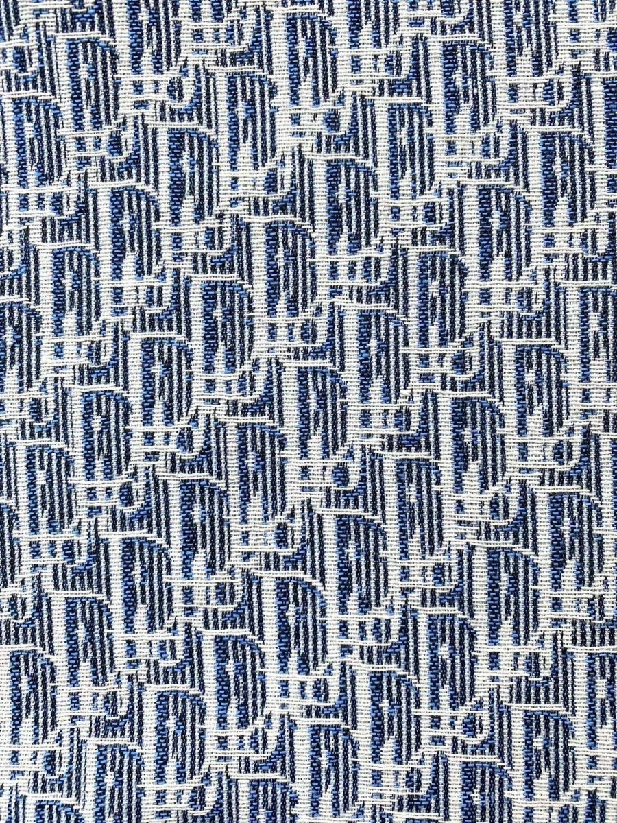 Blue Dior Sneaker Fabric for Custom Shoes Sewing Project DIY - mingfabricstore