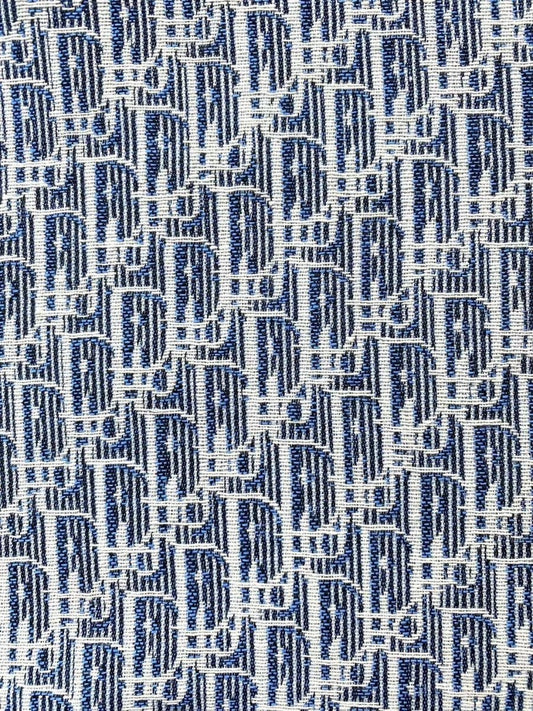 Blue Dior Sneaker Fabric for Custom Shoes Sewing Project DIY - mingfabricstore