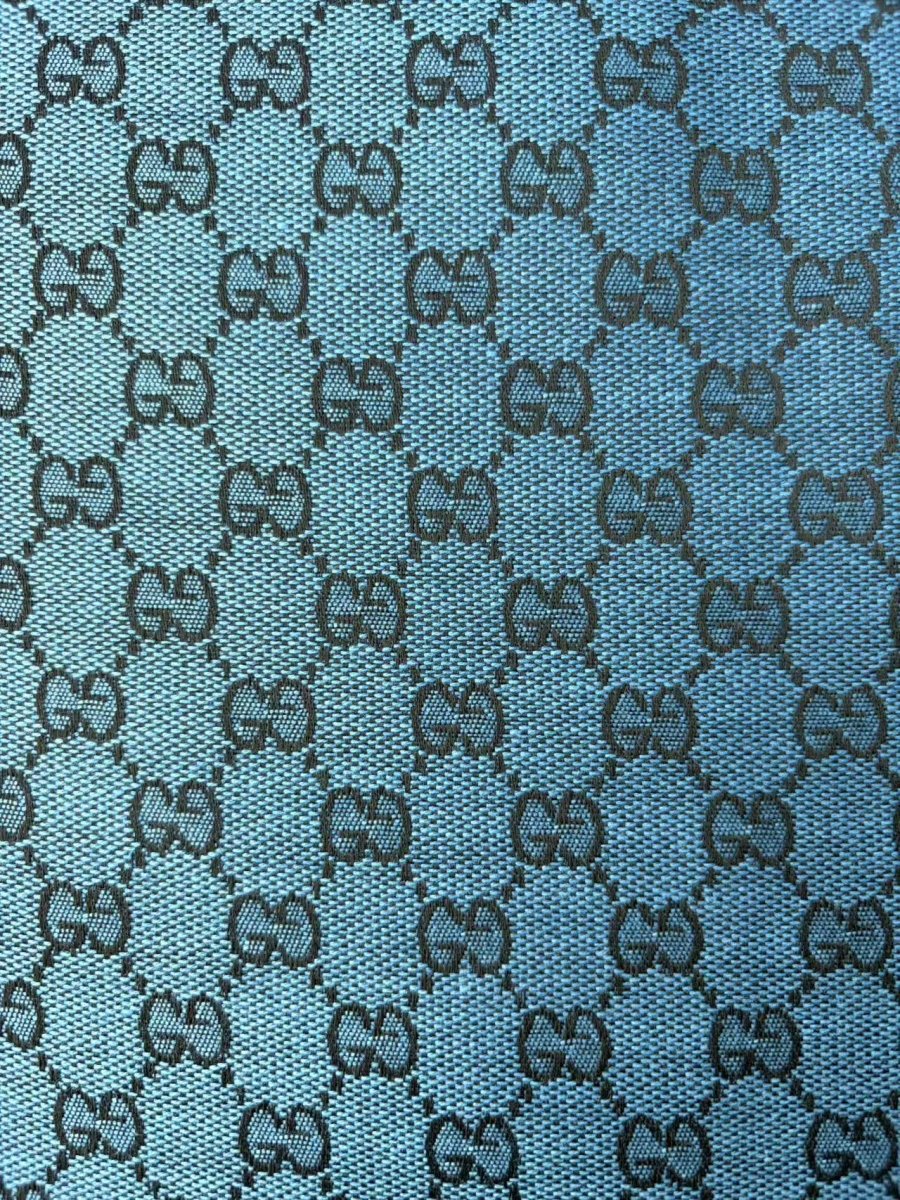 Blue Gucci Sewing Fabric Tie Custom DIY Crafts Sneakerhead Upholstery - mingfabricstore