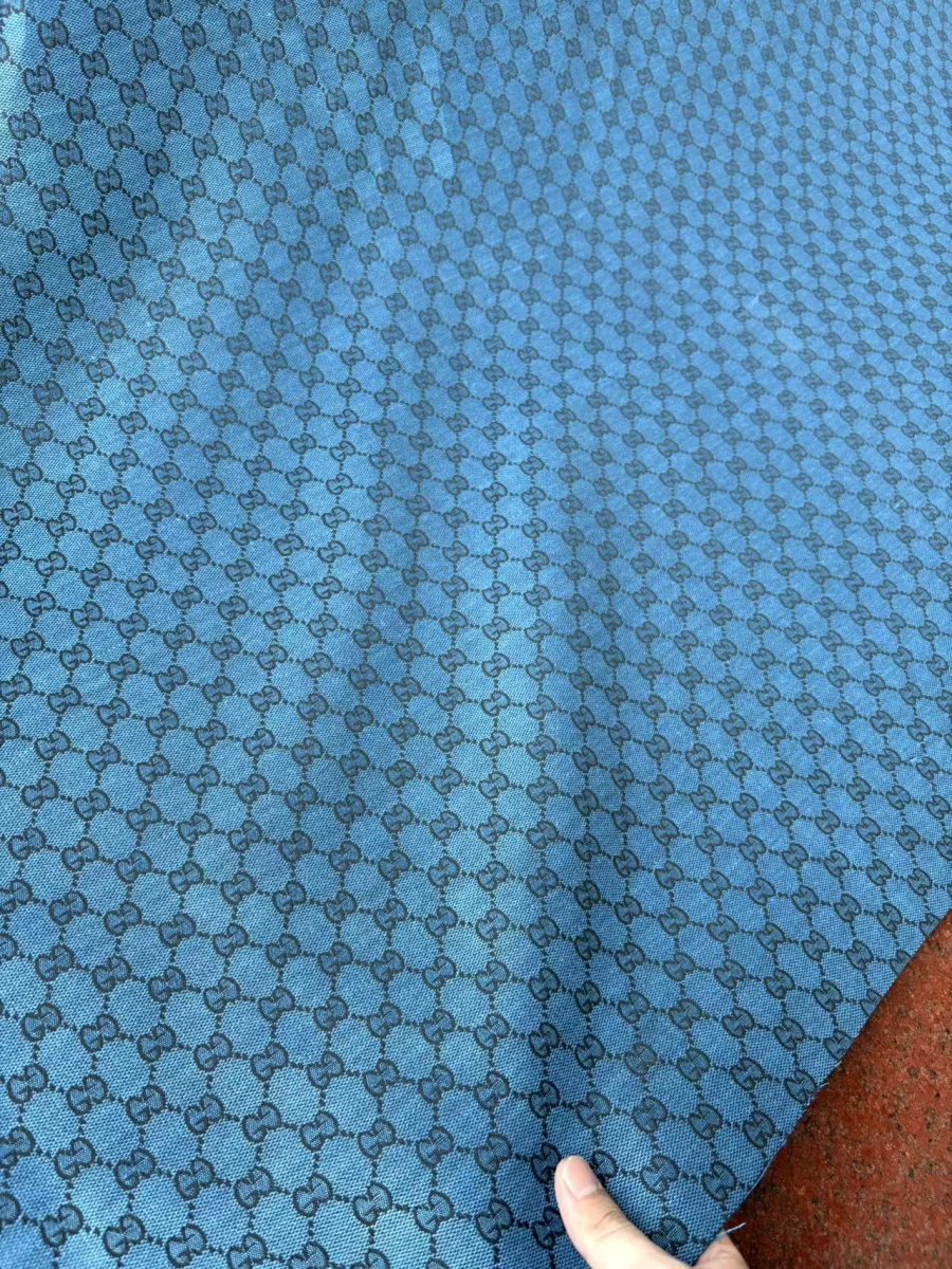 Blue Gucci Sewing Fabric Tie Custom DIY Crafts Sneakerhead Upholstery - mingfabricstore
