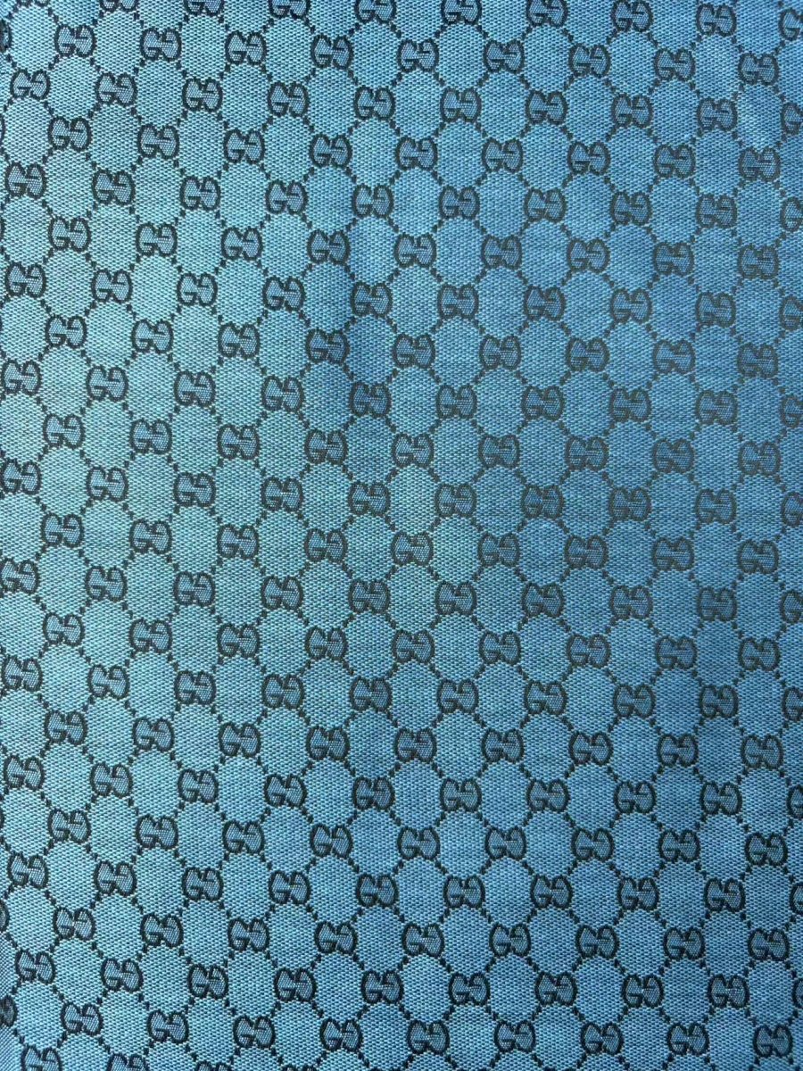 Blue Gucci Sewing Fabric Tie Custom DIY Crafts Sneakerhead Upholstery - mingfabricstore