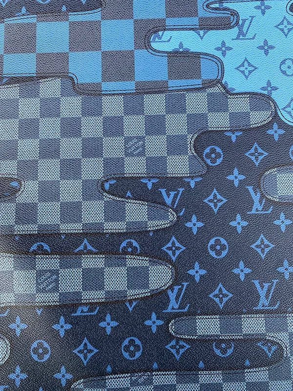 Blue Louis Vuitton Bag Leather for Custom DIY Projects - mingfabricstore