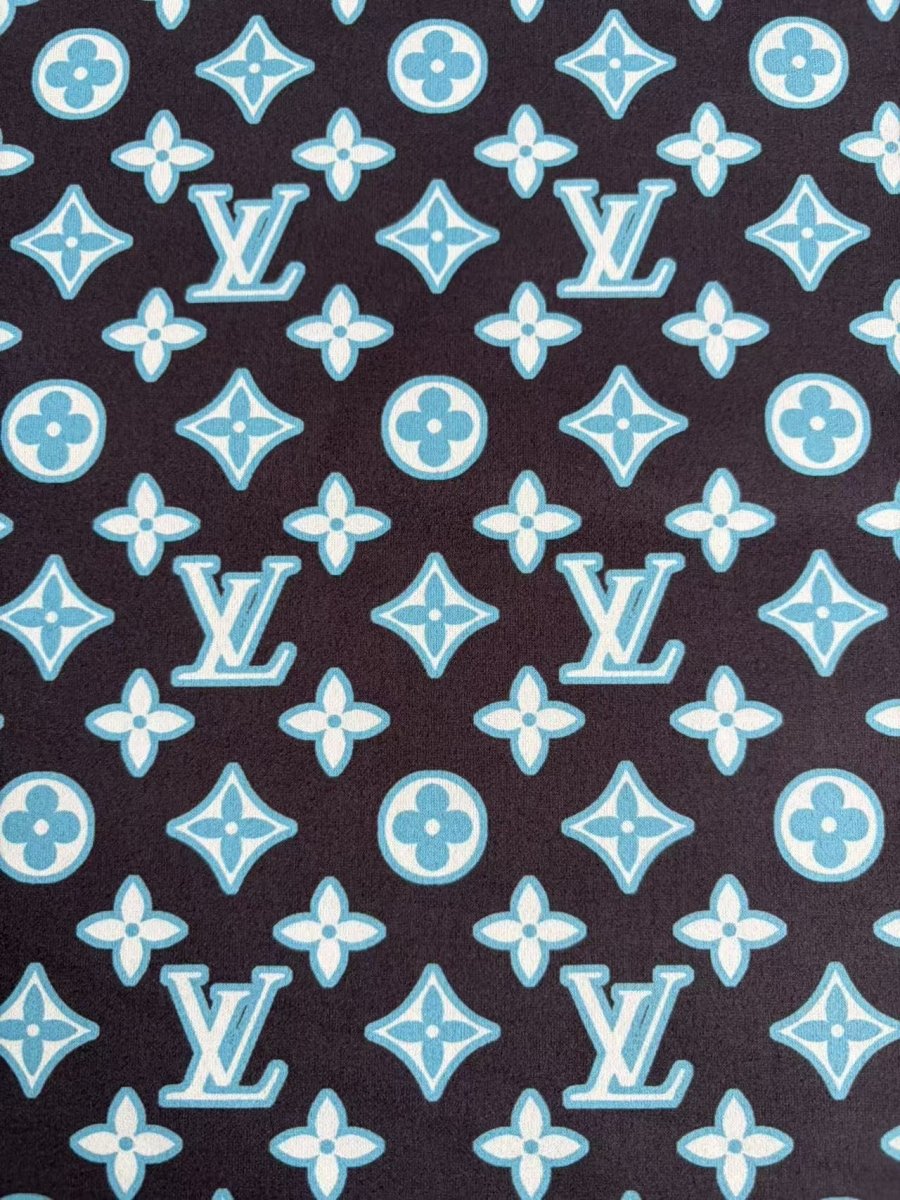 Blue Louis Vuitton LV Suede Car Headliner Upholstery Speaker Pod Cover DIY Custom Fabric - mingfabricstore
