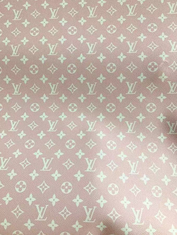 Bright Light Pink LV Faux Leather Fabric for Custom Bag - mingfabricstore