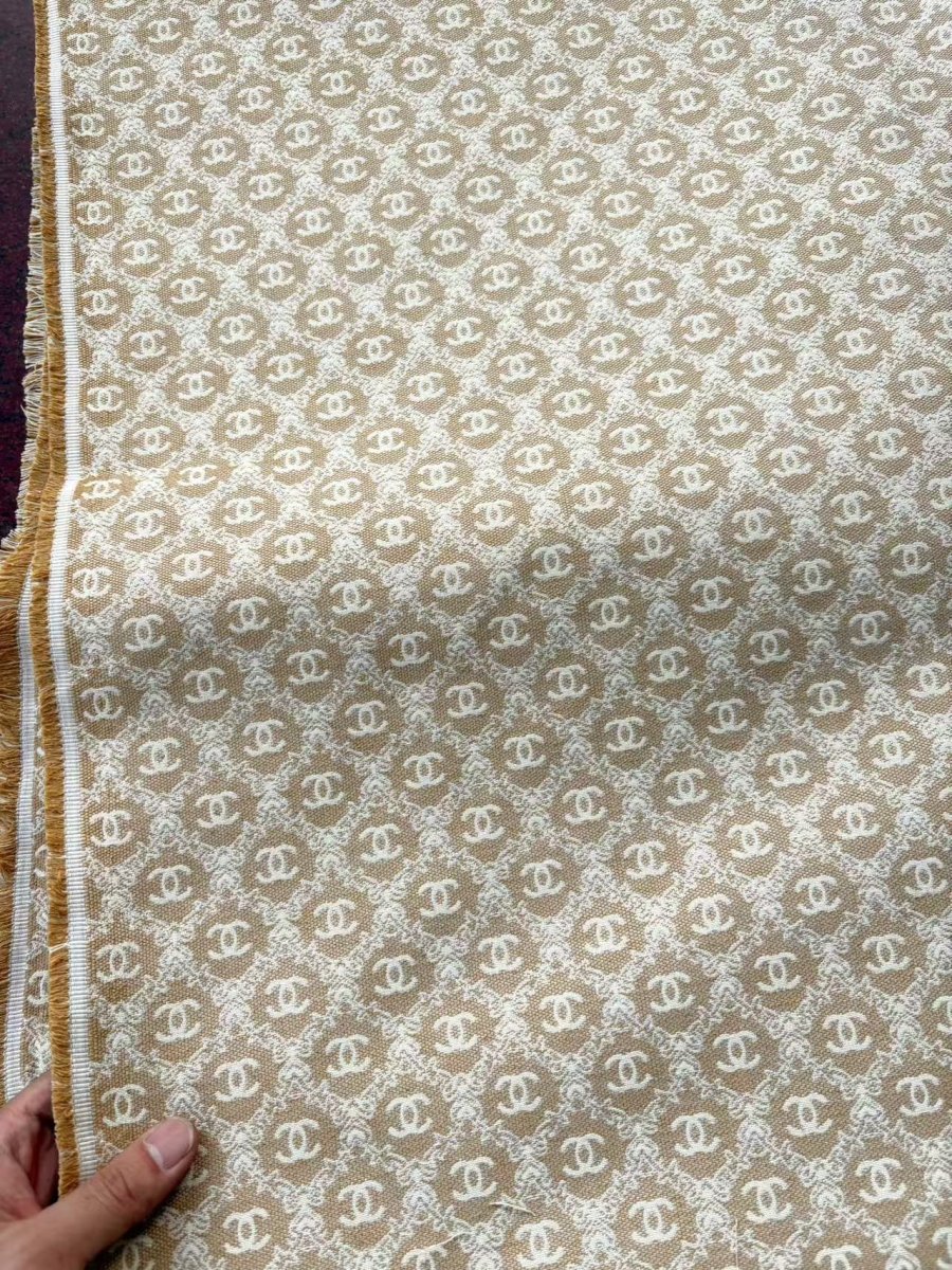 Brown Chanel Sewing Fabric Sold by Yard for DIY Crafts Bespoke - mingfabricstore