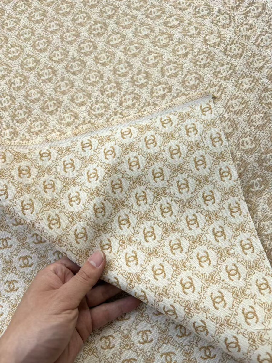 Brown Chanel Sewing Fabric Sold by Yard for DIY Crafts Bespoke - mingfabricstore