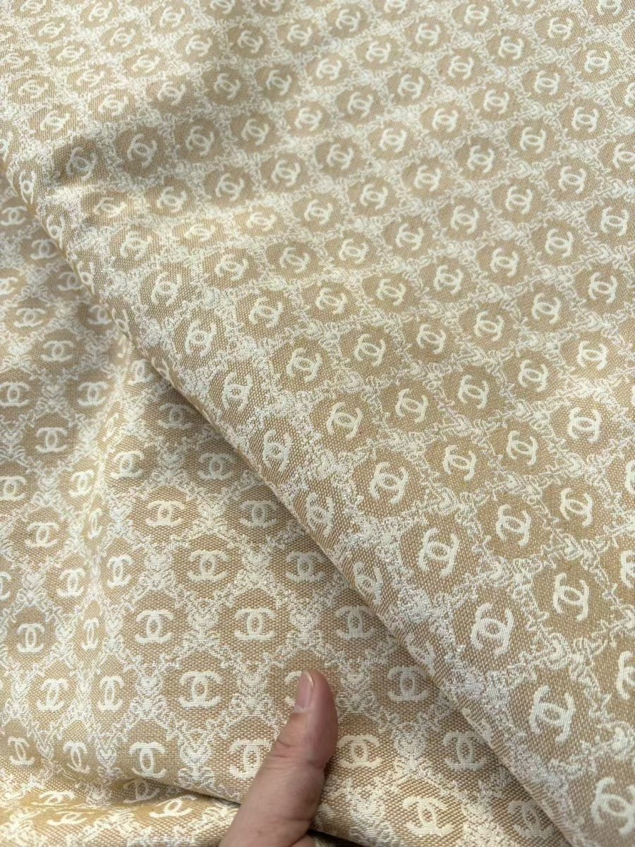 Brown Chanel Sewing Fabric Sold by Yard for DIY Crafts Bespoke - mingfabricstore
