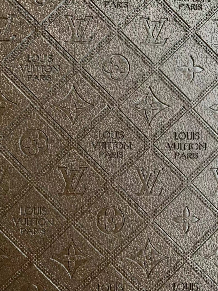 Brown Chocolate LV Motorcycle Seat Leather Custom Upholstery Projects - mingfabricstore