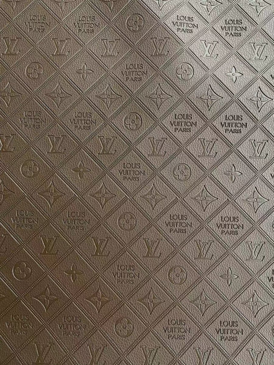 Brown Chocolate LV Motorcycle Seat Leather Custom Upholstery Projects - mingfabricstore