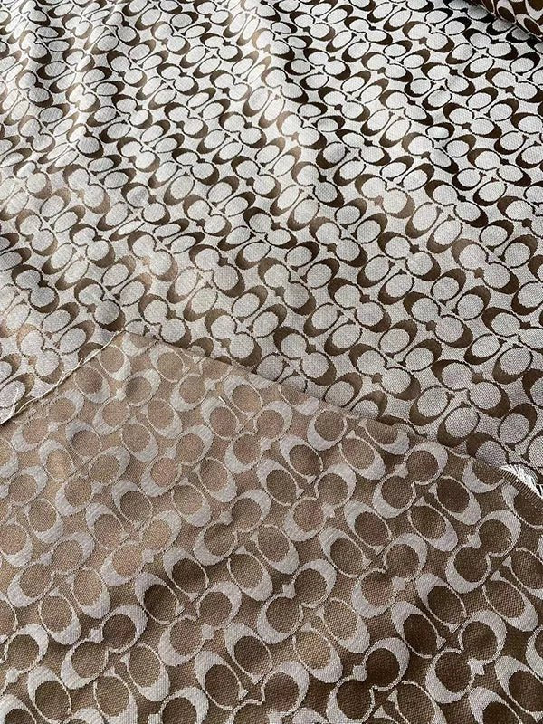 Brown Coach Jacquard Sewing Fabric - mingfabricstore
