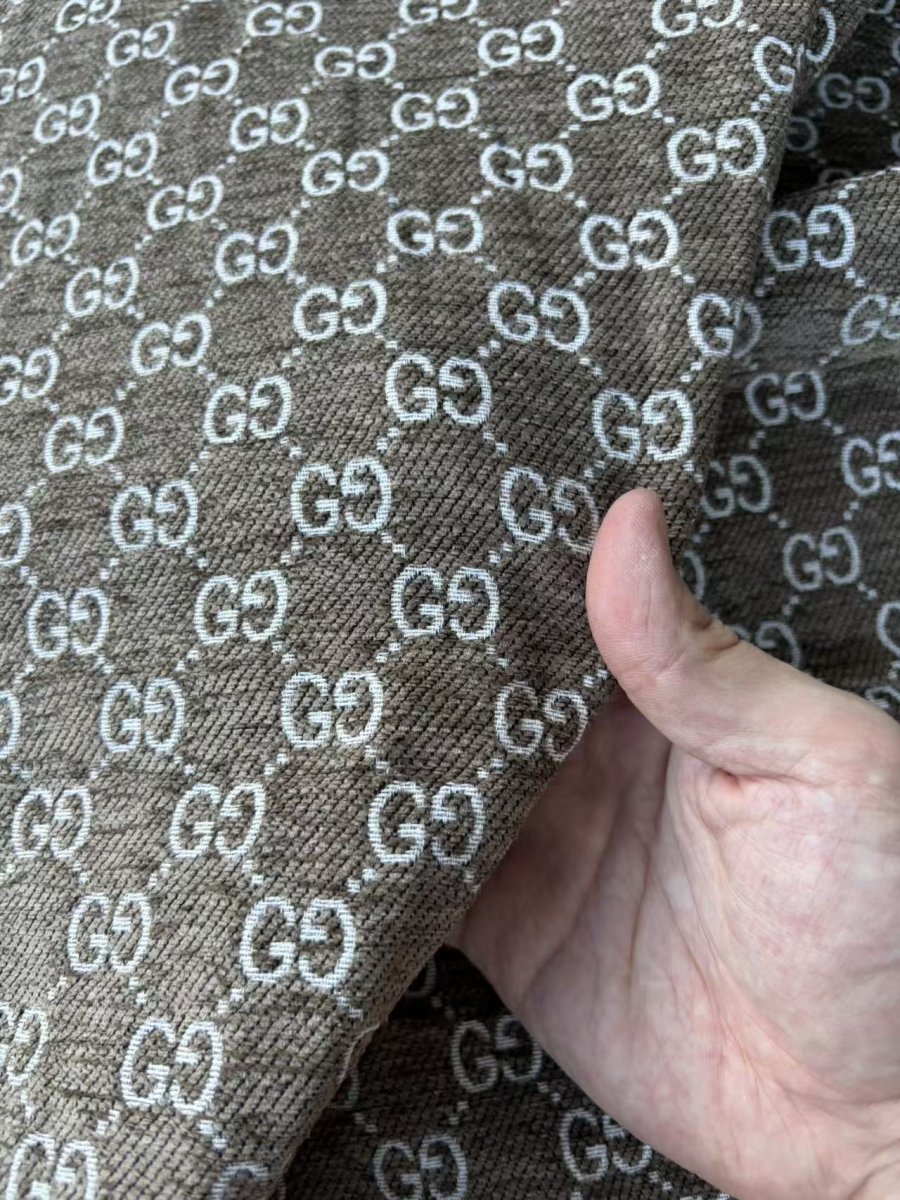Brown Gucci Chenille Sofa Upholstery Fabric for Beach Bag Furniture Custom - mingfabricstore