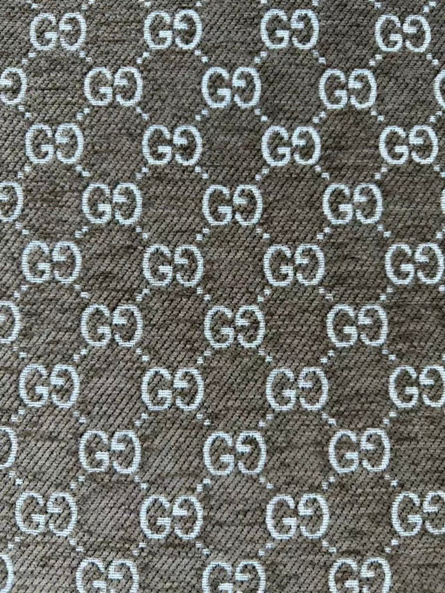 Brown Gucci Chenille Sofa Upholstery Fabric for Beach Bag Furniture Custom - mingfabricstore
