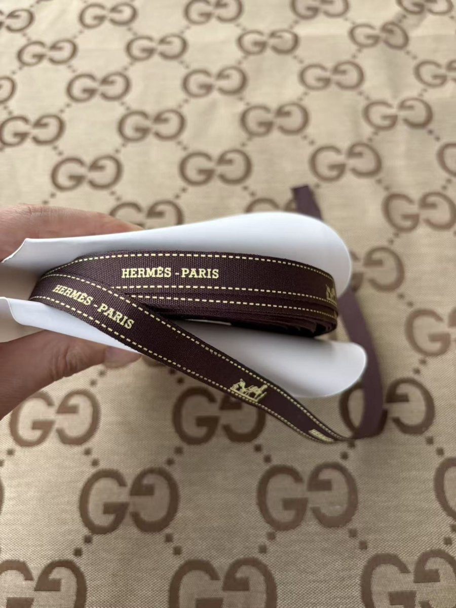 Brown Hermes Ribbon for DIY Project Gift Wrap - mingfabricstore