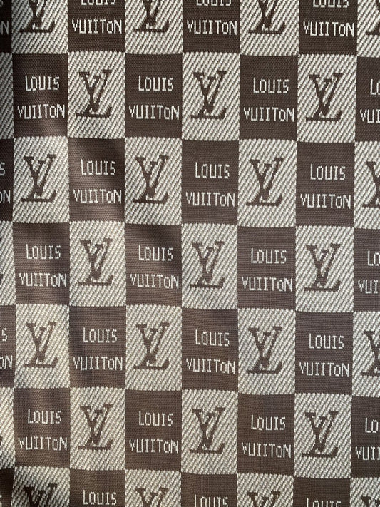 Brown Louis Vuitton Knitted Stretchy Fabric for Clothing Bespoke - mingfabricstore