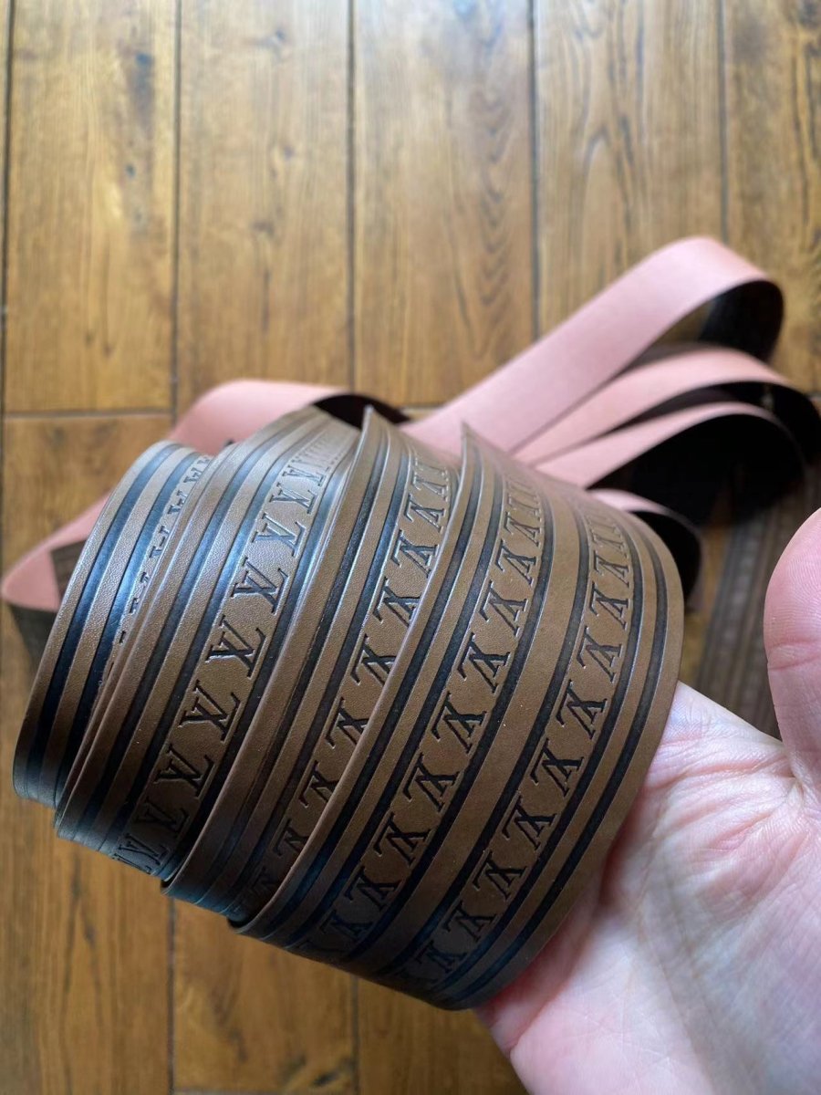 Brown LV Trunk Luggage Baggage Leather Stripe for Sewing Bag Accessory - mingfabricstore