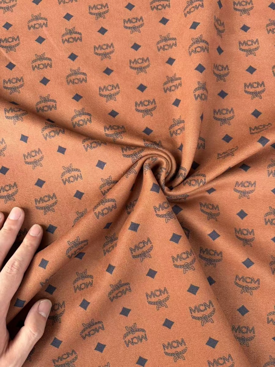 Brown MCM Velvet Stretchy Suede Wrap Fabric for Sneakerhead Upholstery - mingfabricstore