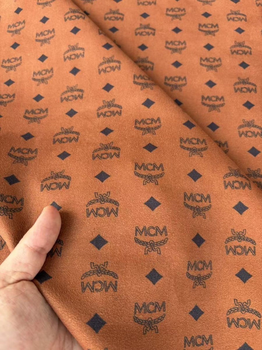Brown MCM Velvet Stretchy Suede Wrap Fabric for Sneakerhead Upholstery - mingfabricstore