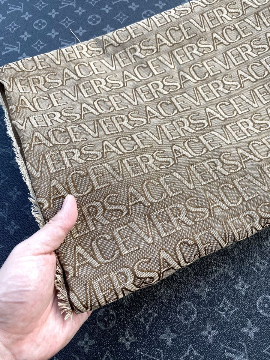 Brown Versace Jacquard Designer Fabric for Clothing DIY Sewing Projects - mingfabricstore
