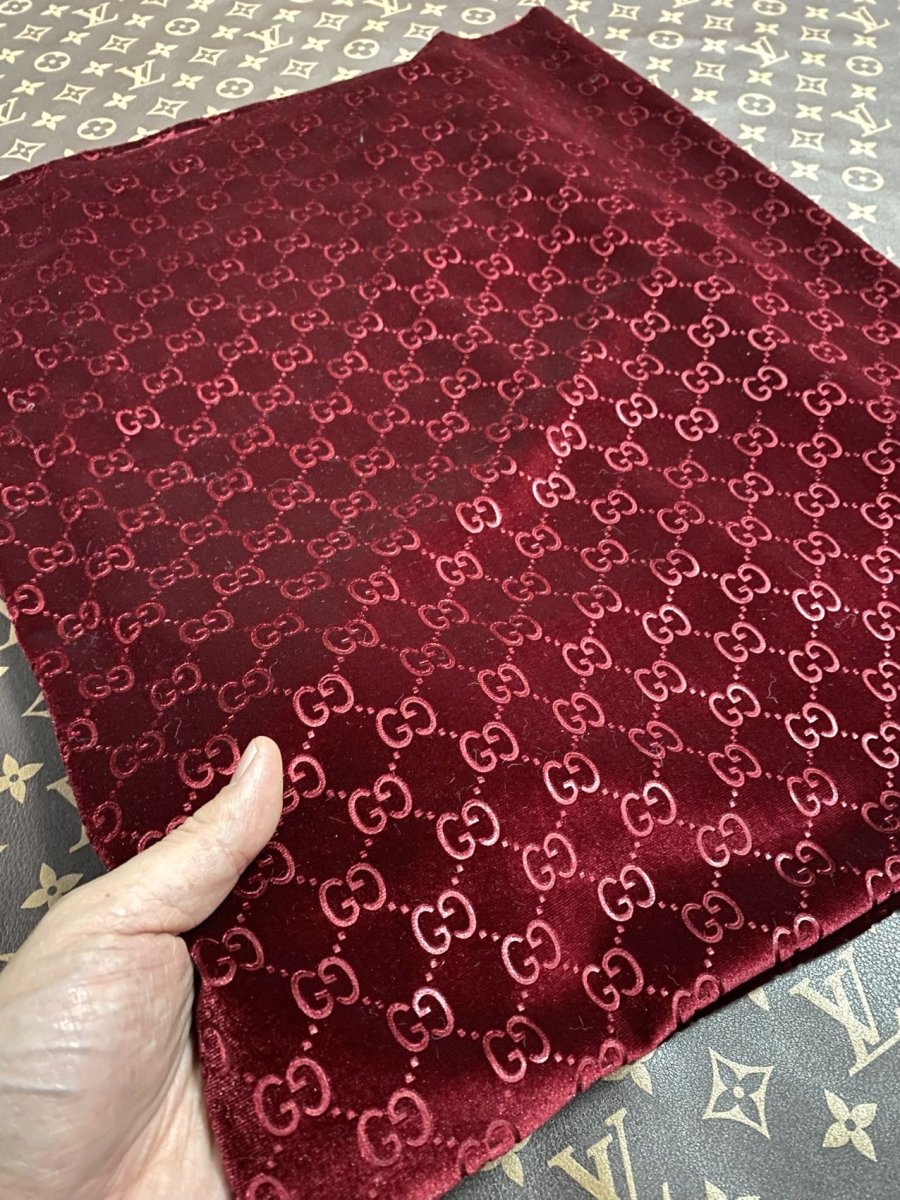 Burgundy Gucci Velvet Fabric for Clothing Suit Bespoke - mingfabricstore
