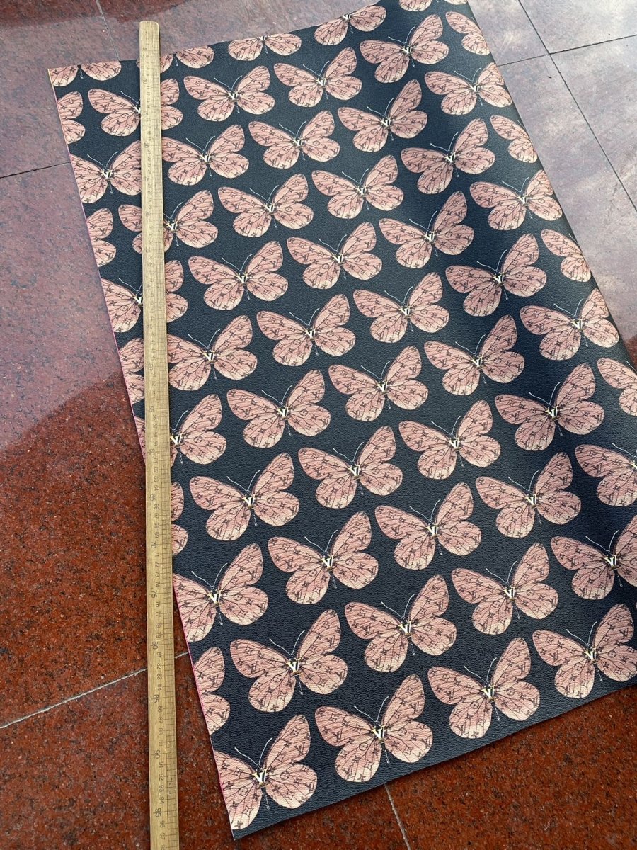 Butterfly Louis Vuitton Custom Leather Sheet for Car Upholstery Sneakerhead - mingfabricstore